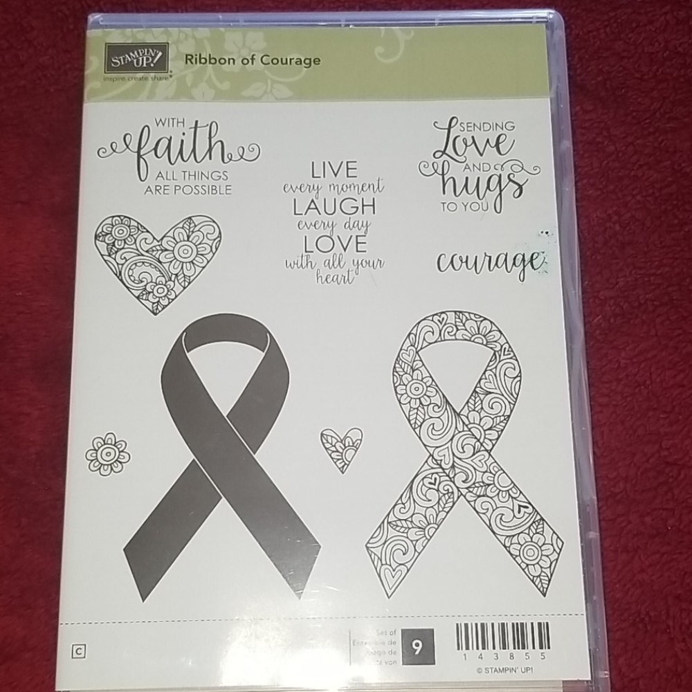 Retired ribbon of Courage stamp set NEW